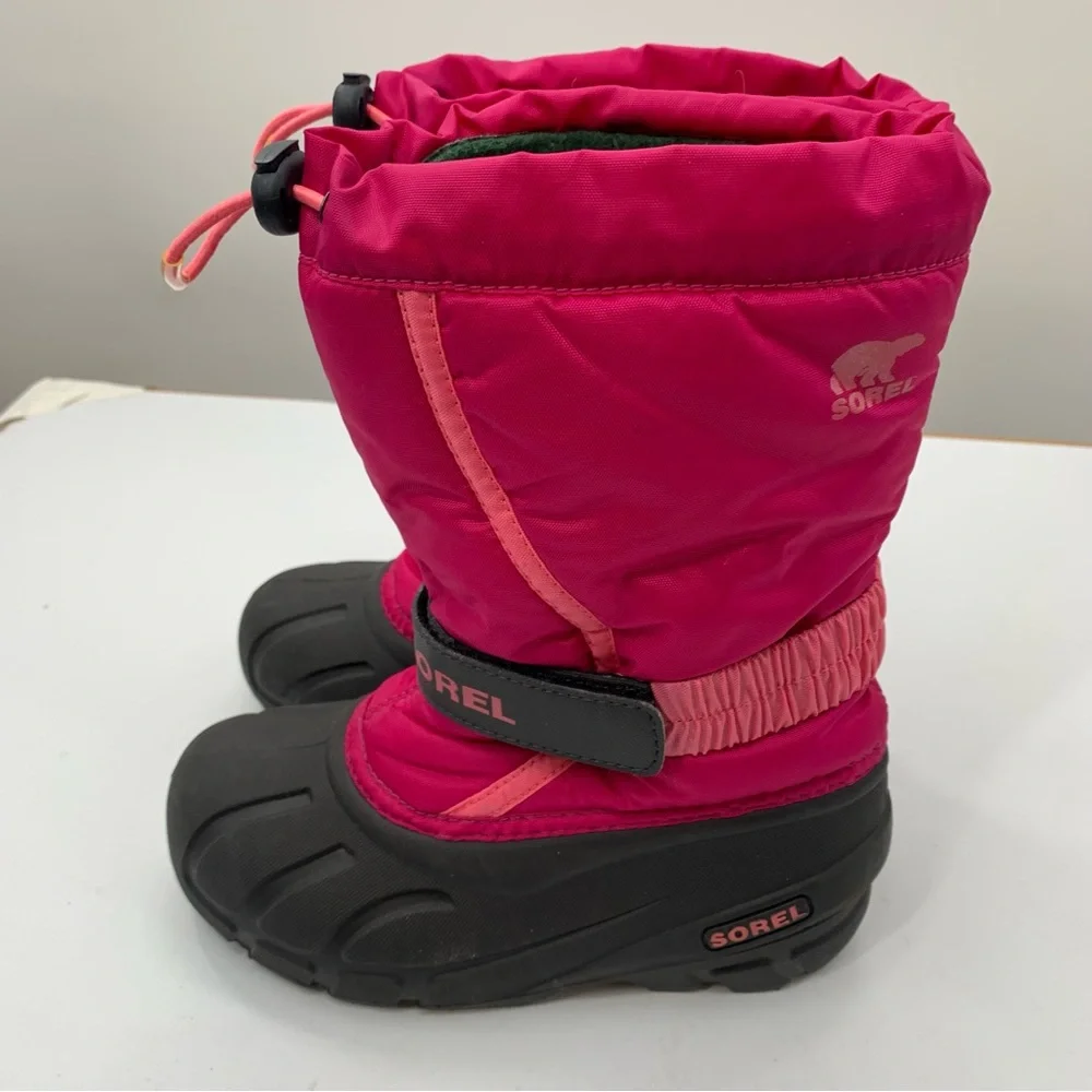 Sorel Girl’s Pink Flurry Boots SZ 1